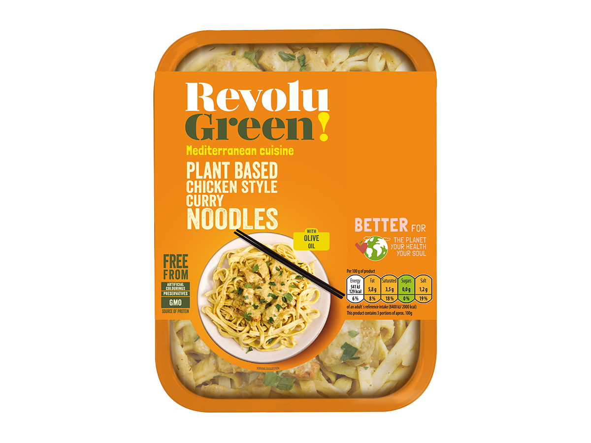 Plant Based Chicken Style Curry Noodles